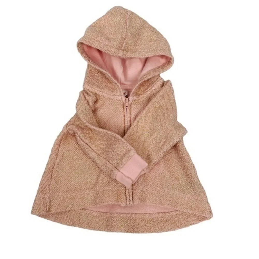 Cat & Jack Jacket / Hoodie | Baby 0-3 | Pink Metallic Gold